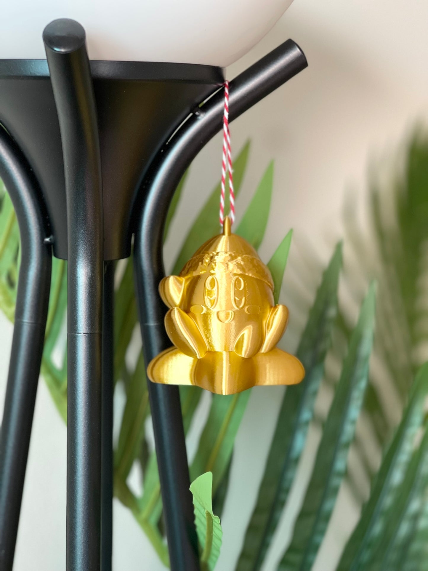 Kirby Christmas Ornament - 3D Printed, Holiday Gaming Collectible