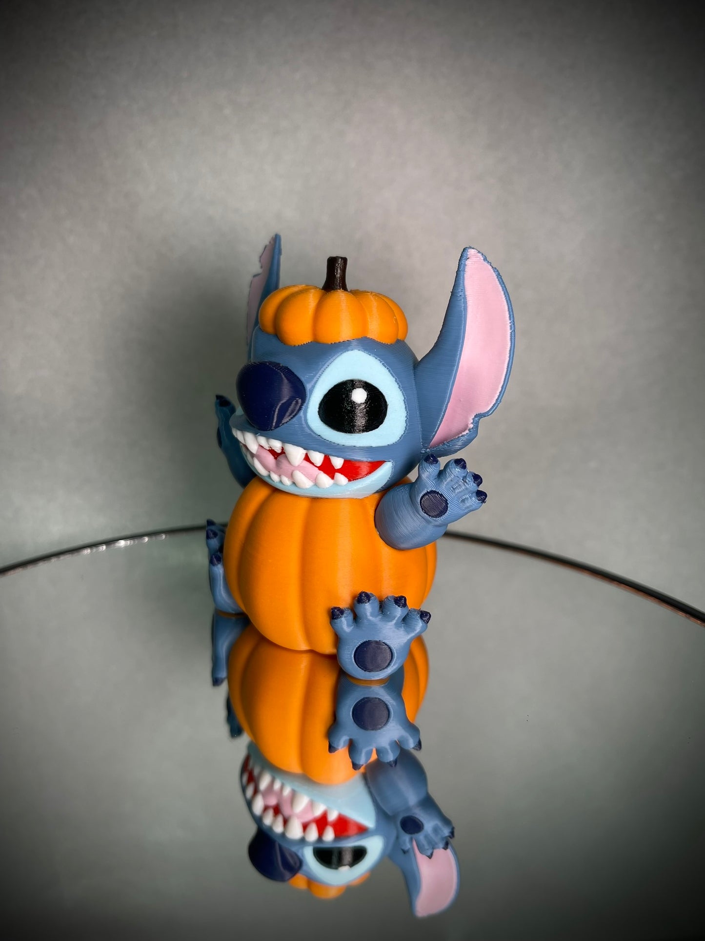 Stitch Halloween Pumpkin Figure, 3D Printed Disney Spooky Collectible