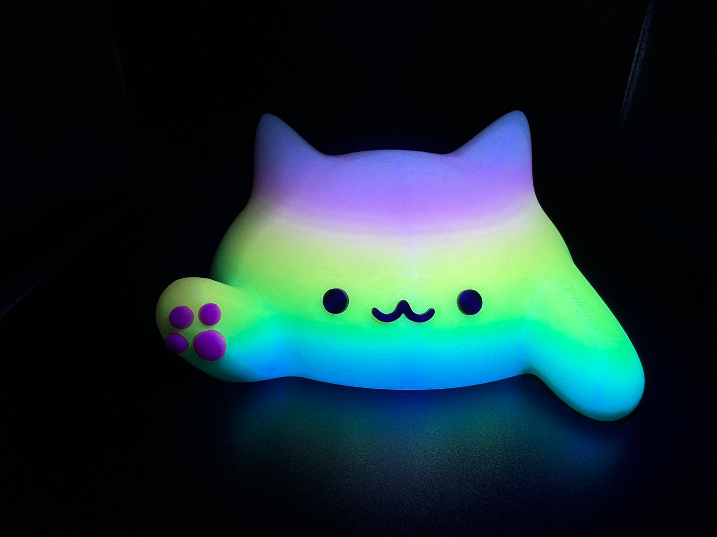Kawaii Bango Cat Desk Toy, 3D Printed Articulated Cat Figure