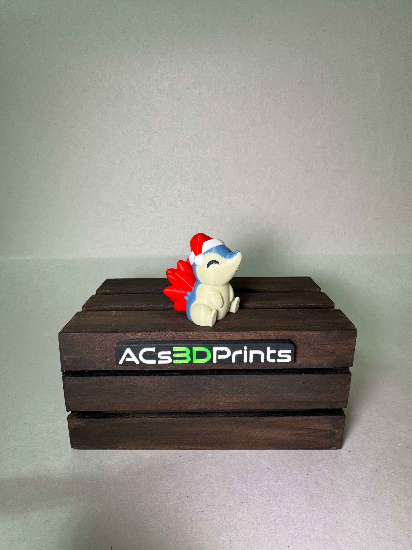 Johto Starters Christmas Edition Pokemon Set, 3D Printed Holiday Collectible