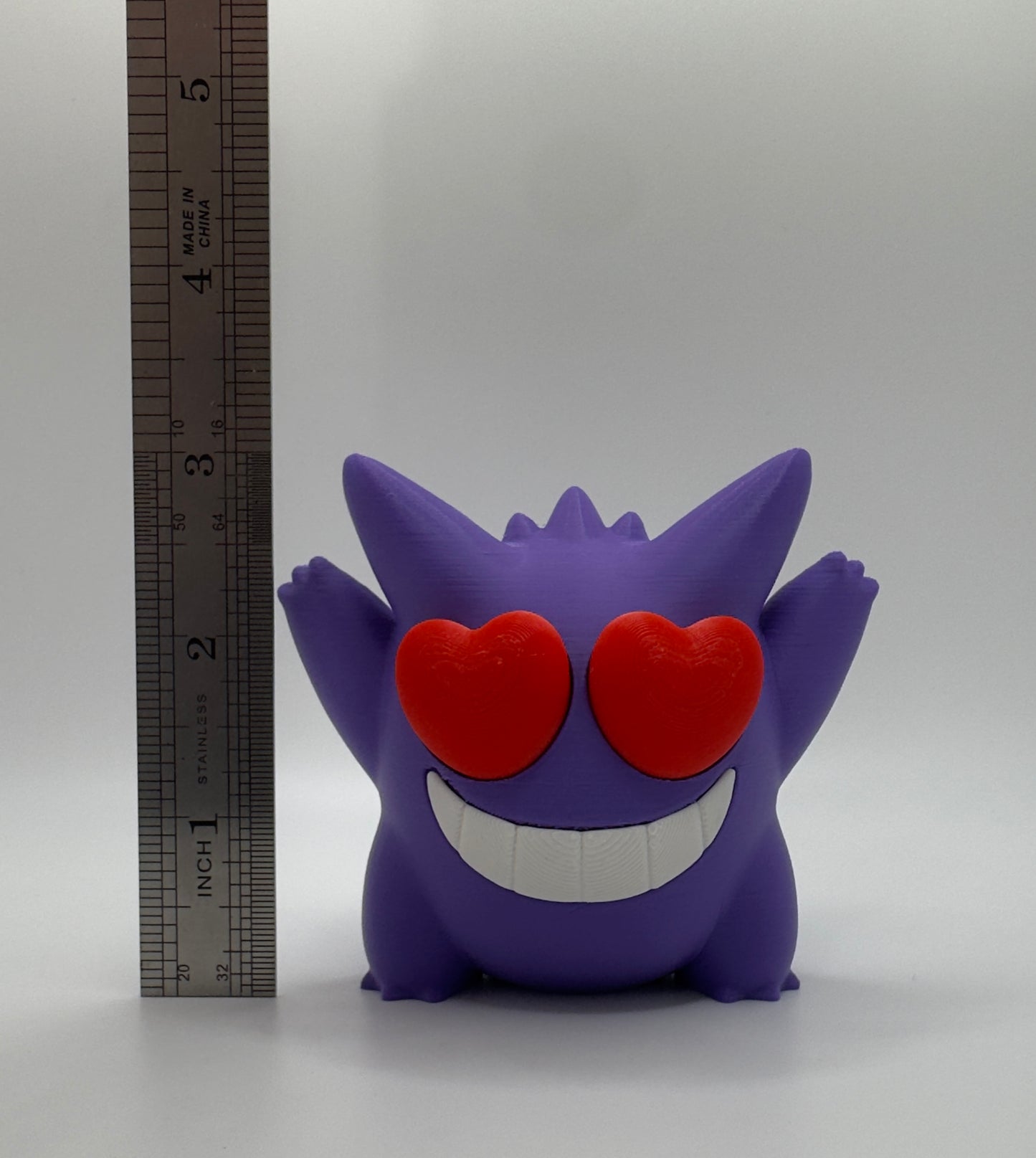Gengar Love Struck Valentine Pokemon Figure, 3D Printed Chibi Ghost Gift