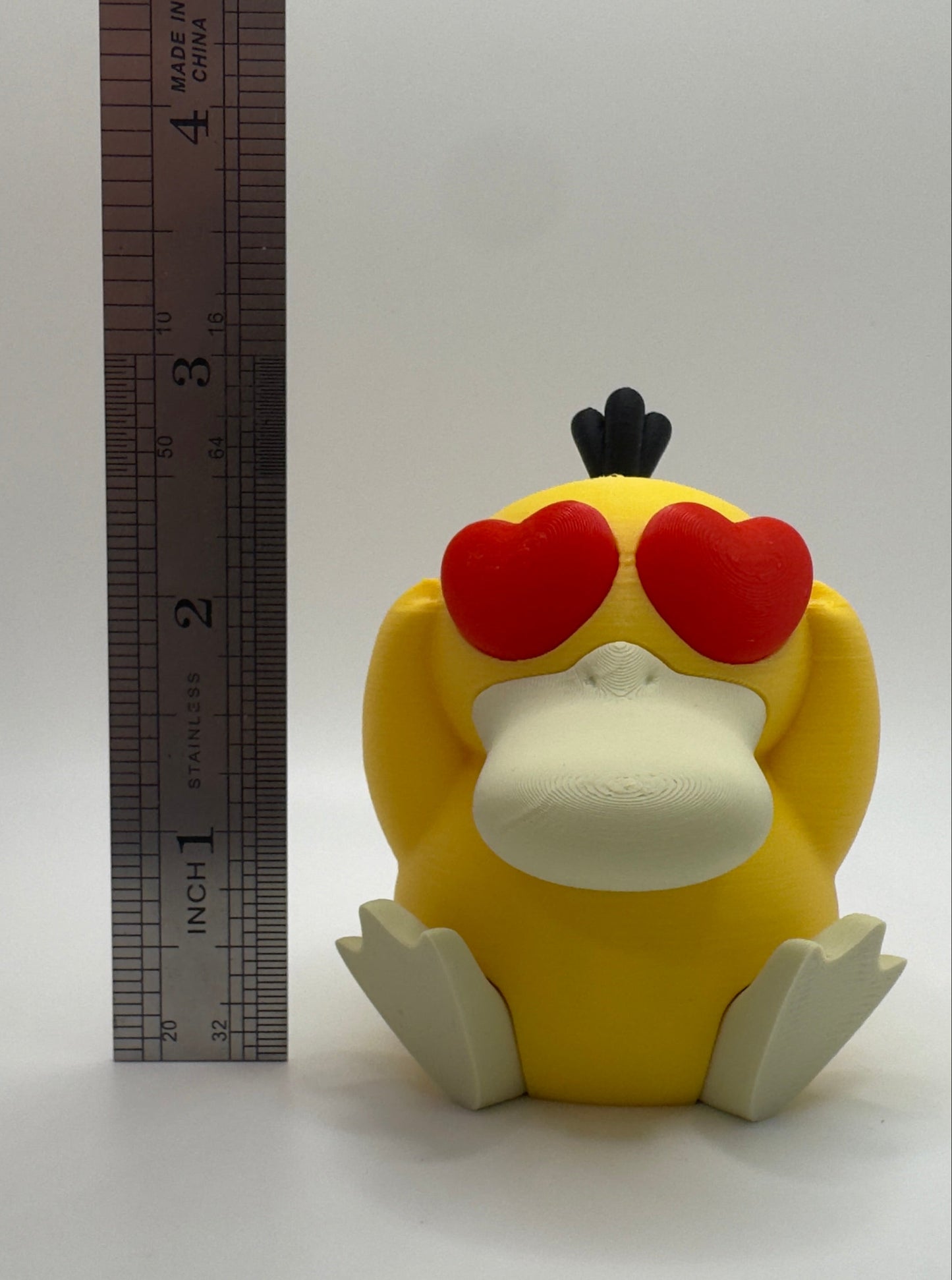 Psyduck Chibi Pokemon Figure, 3D Printed Full Color Water Type Collectible