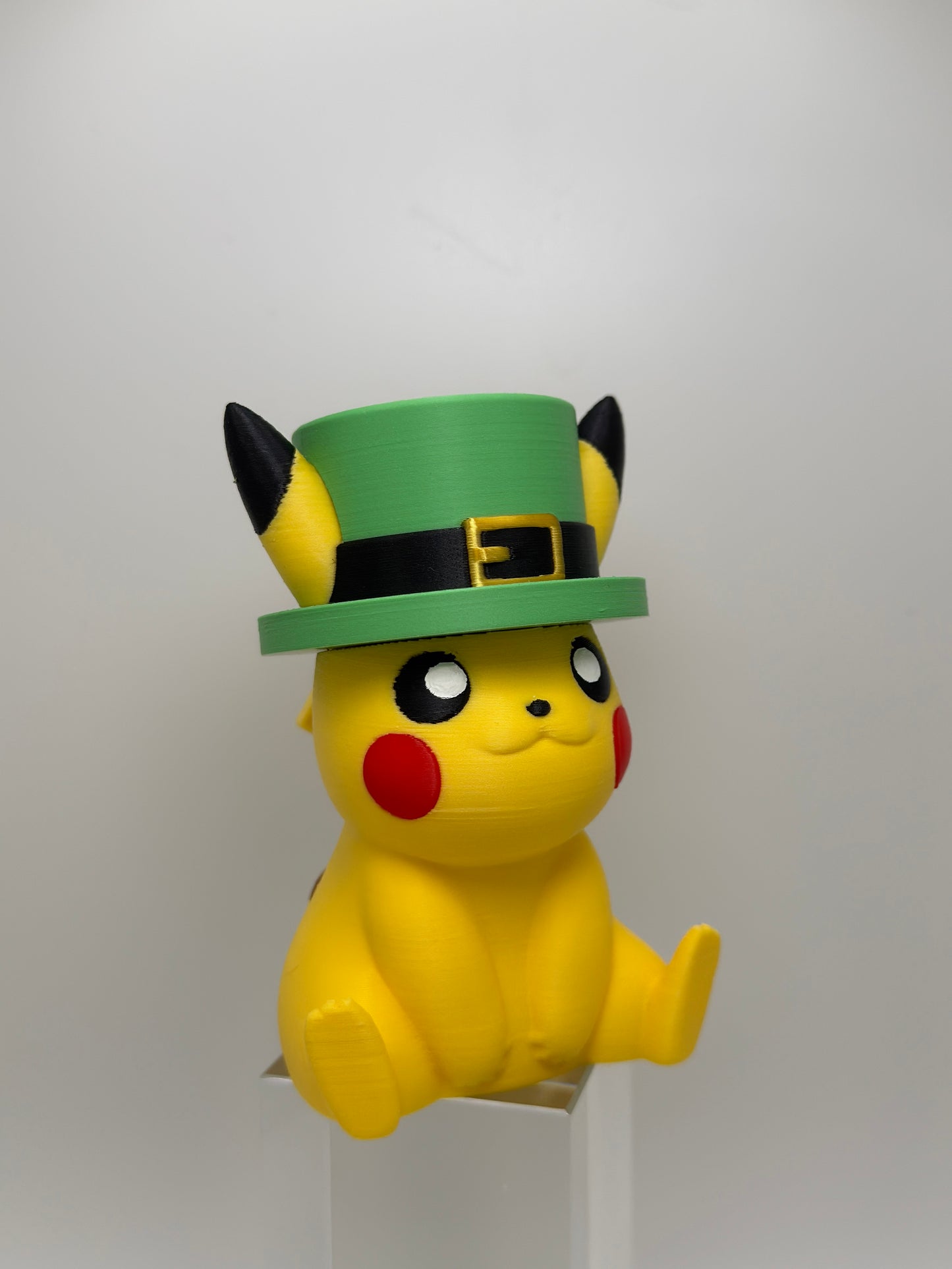Leprechaun Pikachu St. Patrick's Day Pokemon Figure, 3D Printed Holiday Collectible