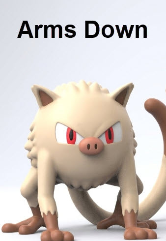 Mankey 3D Printed Chibi Pokemon Figure | Gen 1 Fighting Type Collectible