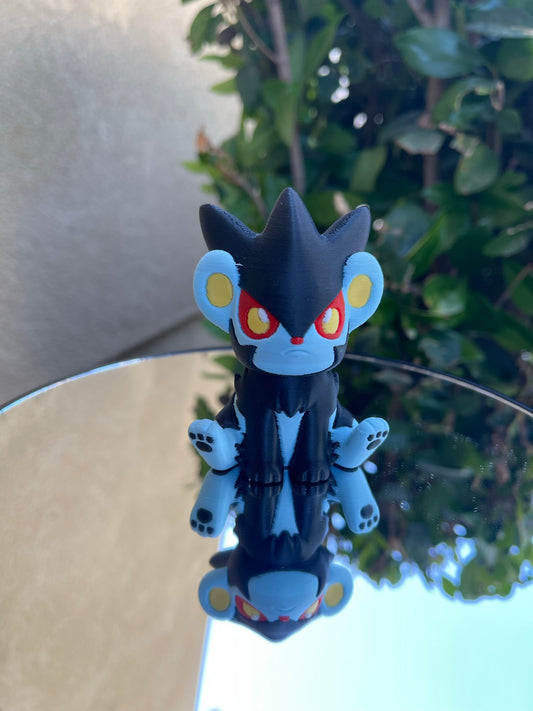 Luxray 3D Printed Pokemon Figure, Chibi Gen 4 Electric Lion Collectible