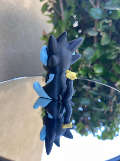Luxray 3D Printed Pokemon Figure, Chibi Gen 4 Electric Lion Collectible