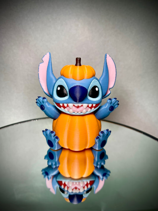 Stitch Halloween Pumpkin Figure, 3D Printed Disney Spooky Collectible