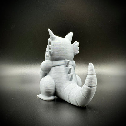 Rhydon 3D Printed Pokemon Figure, Chibi Gen 1 Collectible Desk Decor