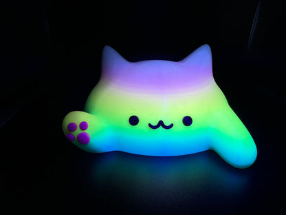 Kawaii Bango Cat Desk Toy, 3D Printed Articulated Cat Figure
