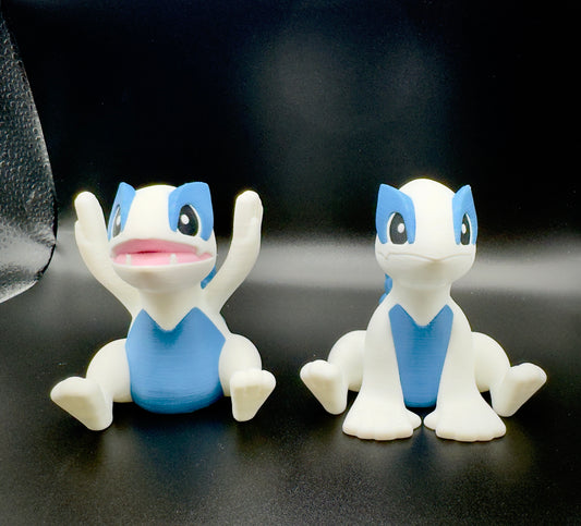 Lugia 3D Printed Pokemon Figure, Chibi Legendary Silver Wing Collectible