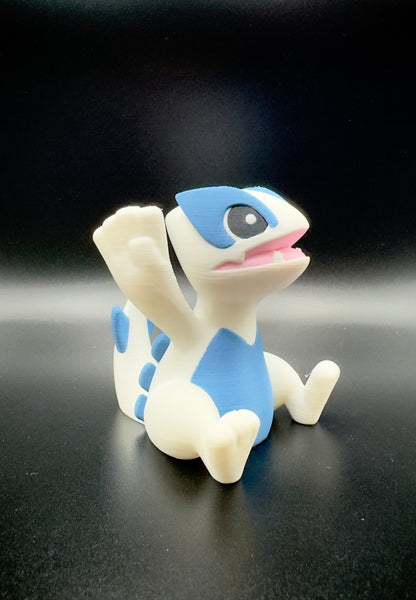 Lugia 3D Printed Pokemon Figure, Chibi Legendary Silver Wing Collectible