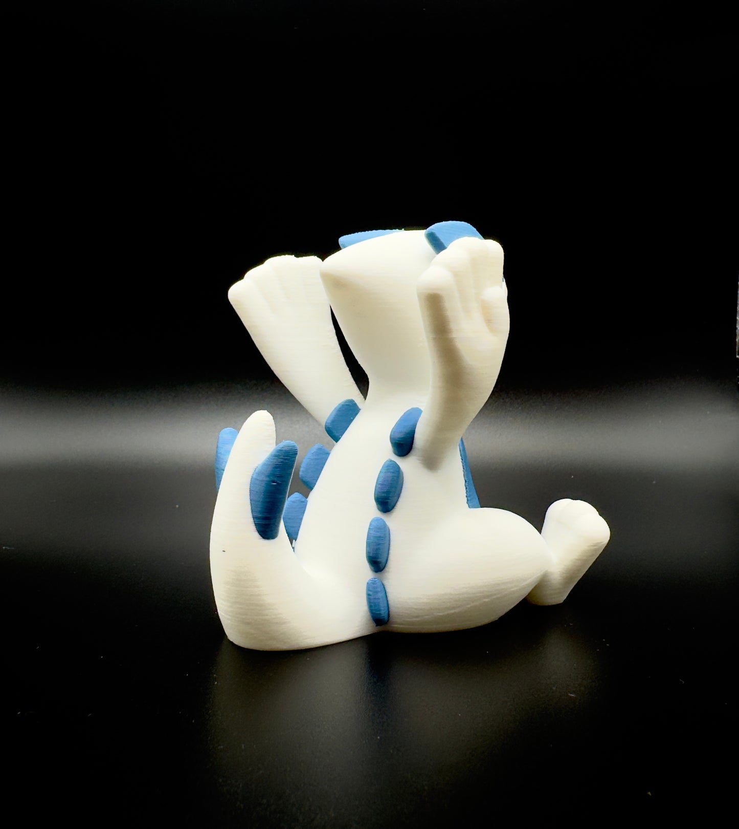 Lugia 3D Printed Pokemon Figure, Chibi Legendary Silver Wing Collectible