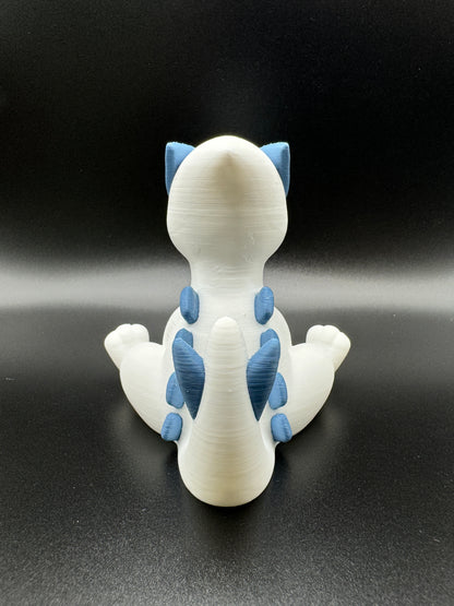 Lugia 3D Printed Pokemon Figure, Chibi Legendary Silver Wing Collectible