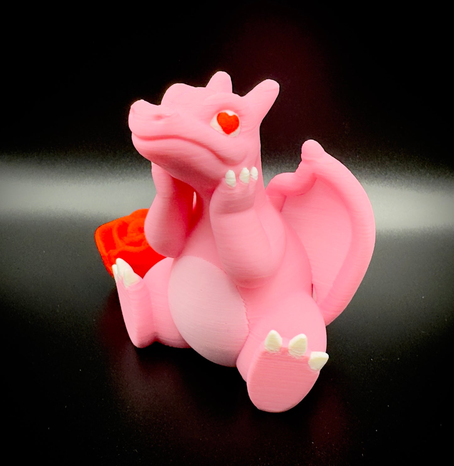 Charizard Chibi Pokemon Figure, 3D Printed Fire Dragon Collectible Desk Decor