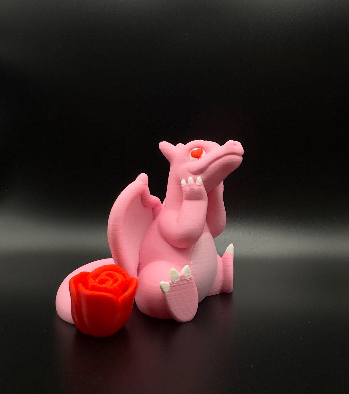 Charizard Chibi Pokemon Figure, 3D Printed Fire Dragon Collectible Desk Decor
