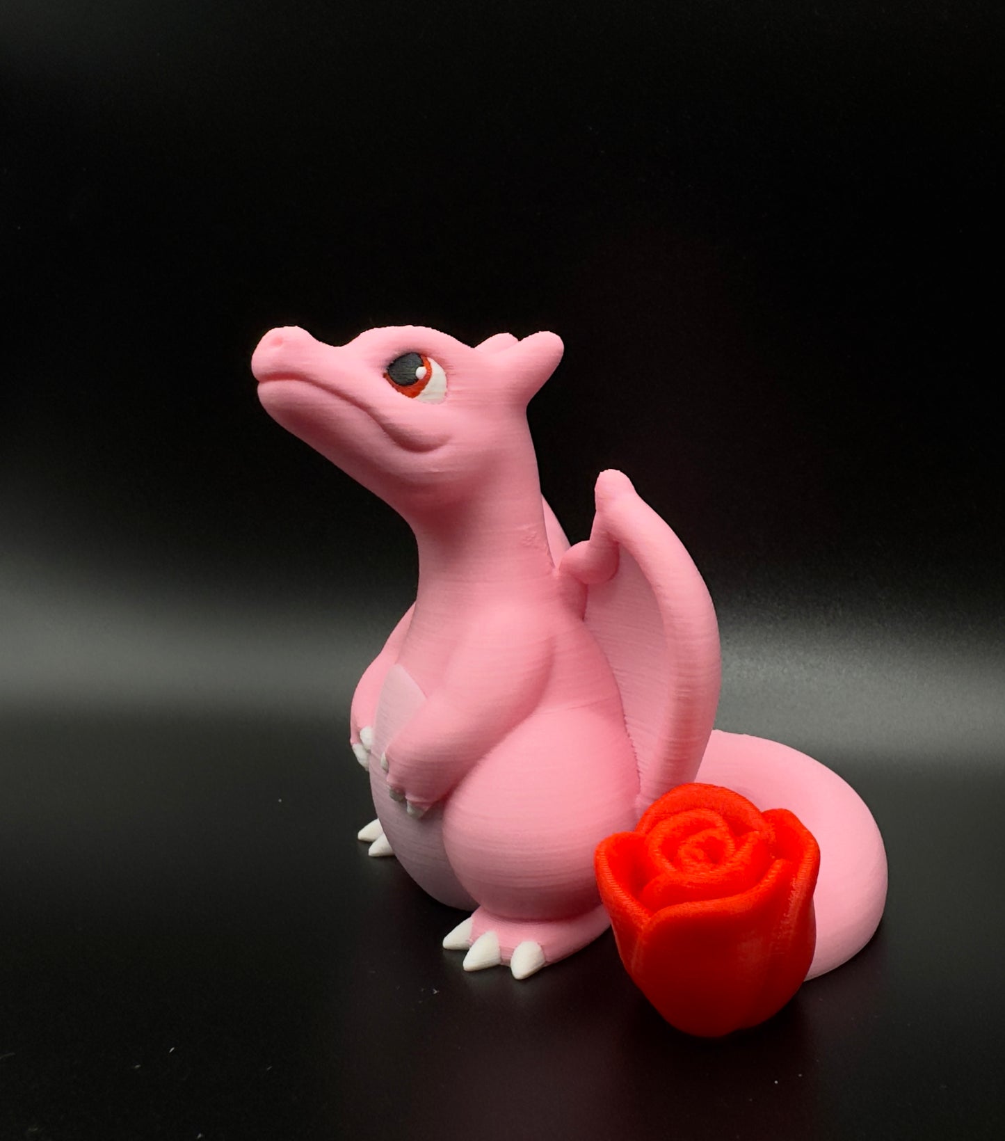 Charizard Chibi Pokemon Figure, 3D Printed Fire Dragon Collectible Desk Decor