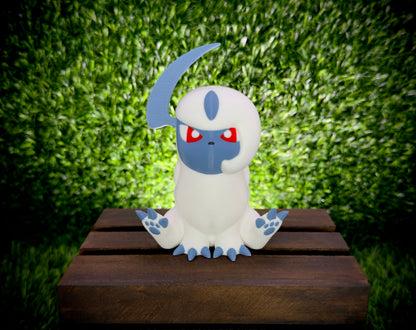 Absol 3D Printed Pokemon Figure, Chibi Gen 3 Dark Type Collectible