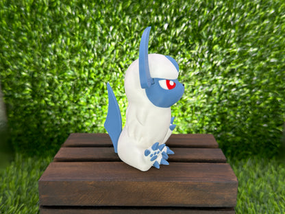 Absol 3D Printed Pokemon Figure, Chibi Gen 3 Dark Type Collectible