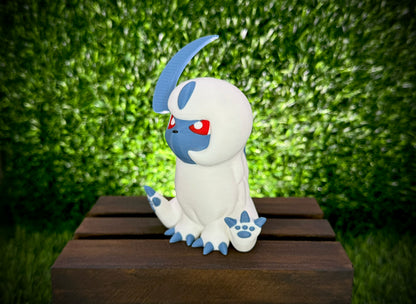 Absol 3D Printed Pokemon Figure, Chibi Gen 3 Dark Type Collectible