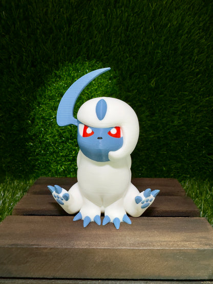 Absol 3D Printed Pokemon Figure, Chibi Gen 3 Dark Type Collectible