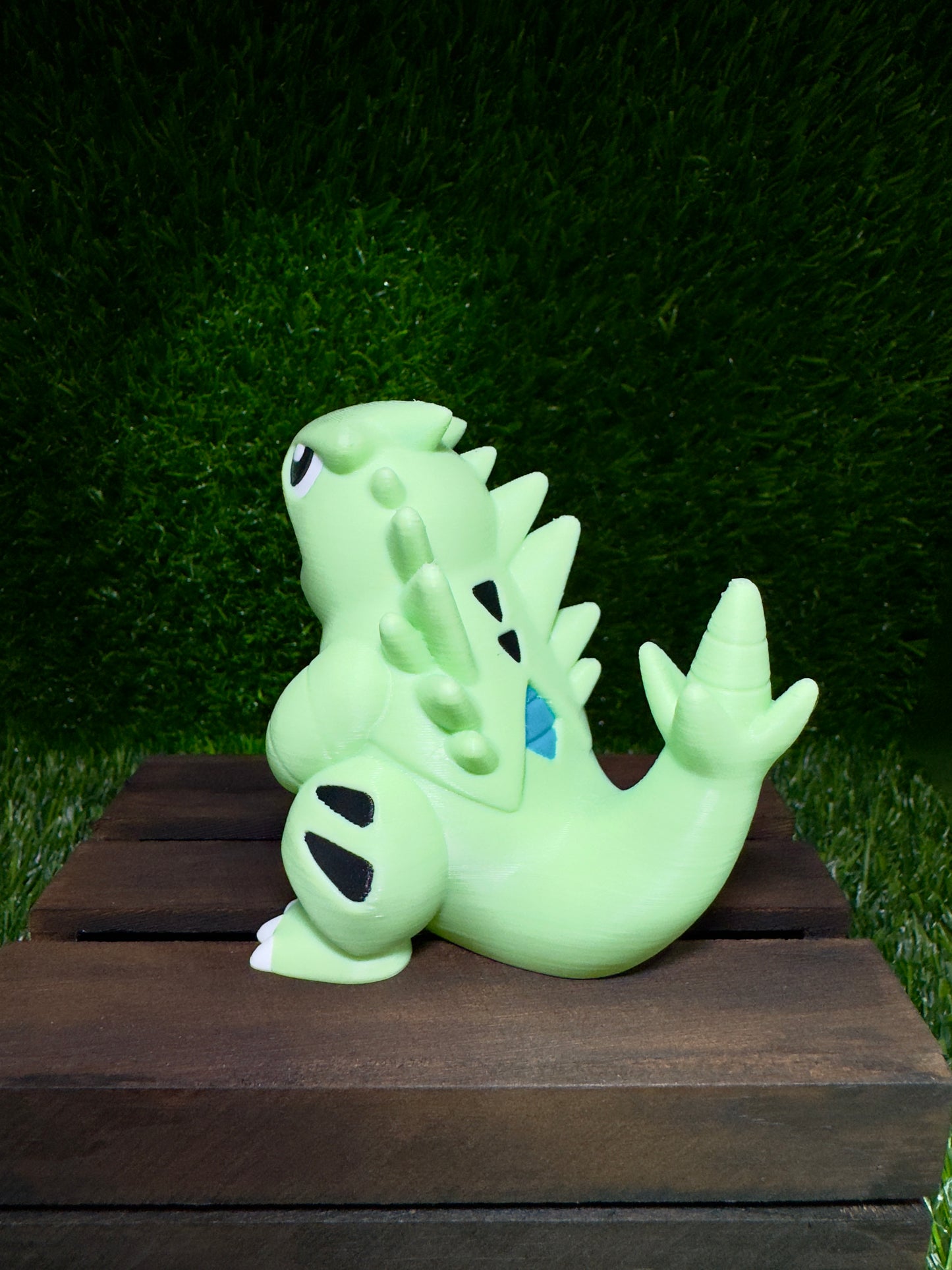 Tyranitar 3D Printed Pokemon Figure, Chibi Gen 2 Pseudo-Legendary Collectible