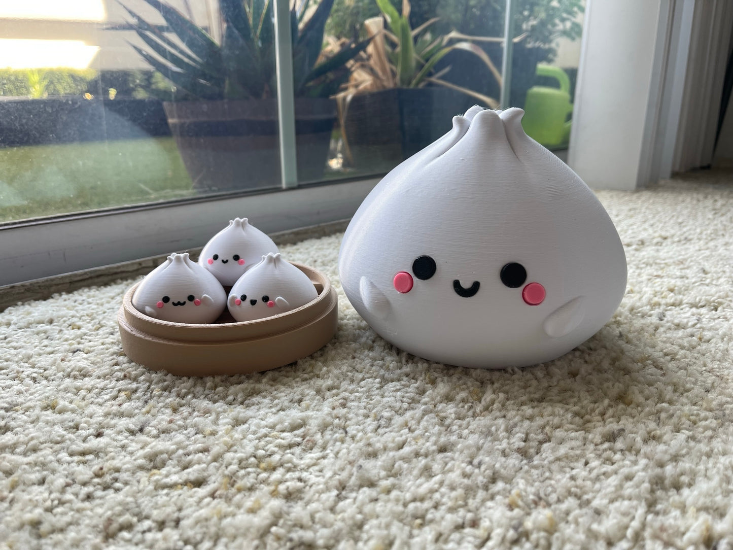 Dim Sum Bao Family Kawaii Figure Set, 3D Printed Desk Decor