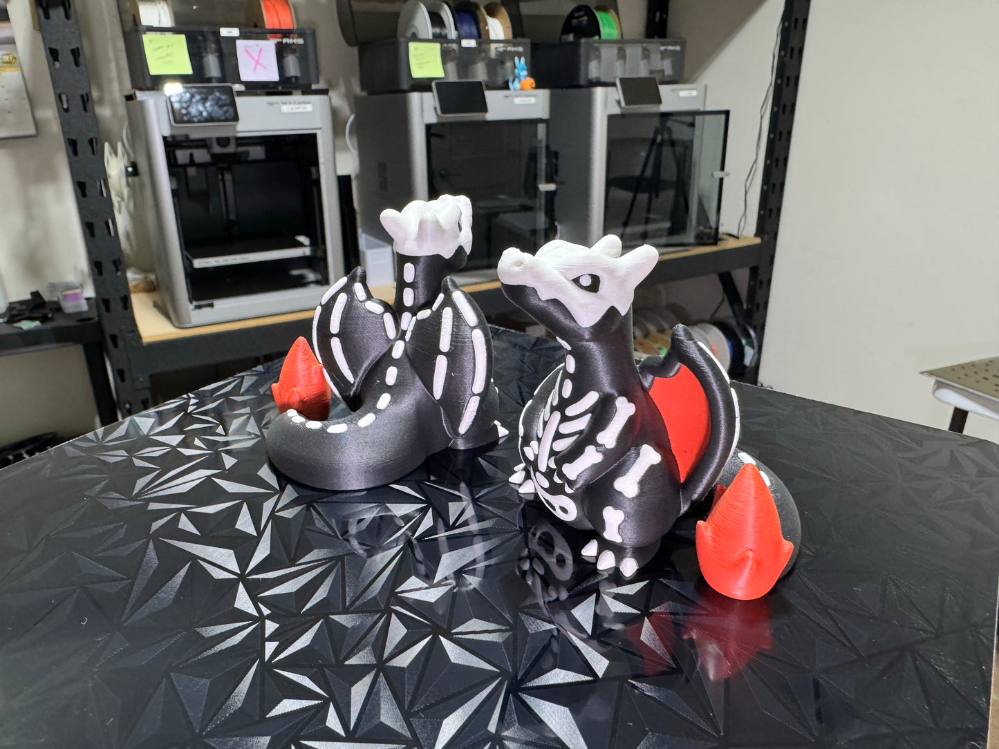 Skeleton Charizard Halloween Pokemon Figure, 3D Printed Spooky Collectible