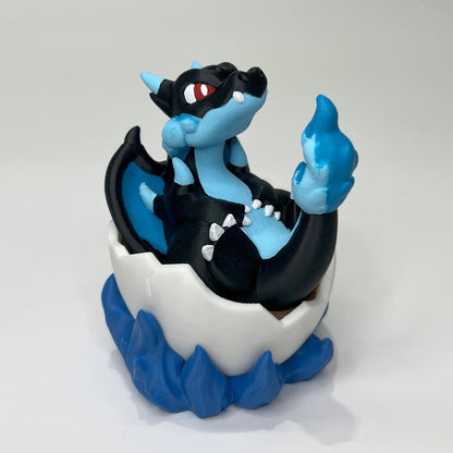 Charizard Easter Egg Pokemon Figure, 3D Printed Chibi X & Y, 3D Printed