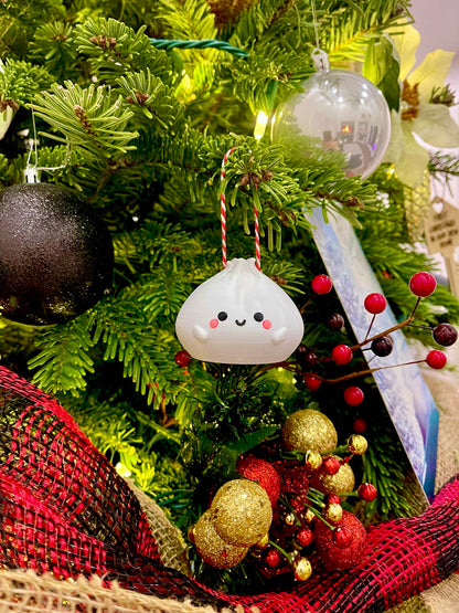 Xiao Long Bao Ornament, 3D Printed Kawaii Dim Sum Holiday Decor