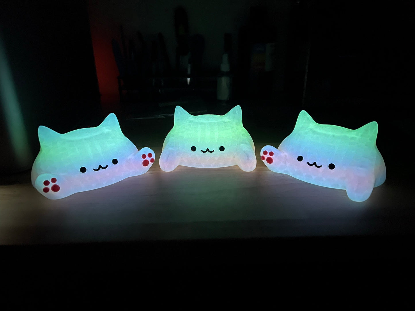 Kawaii Bango Cat Desk Toy, 3D Printed Articulated Cat Figure