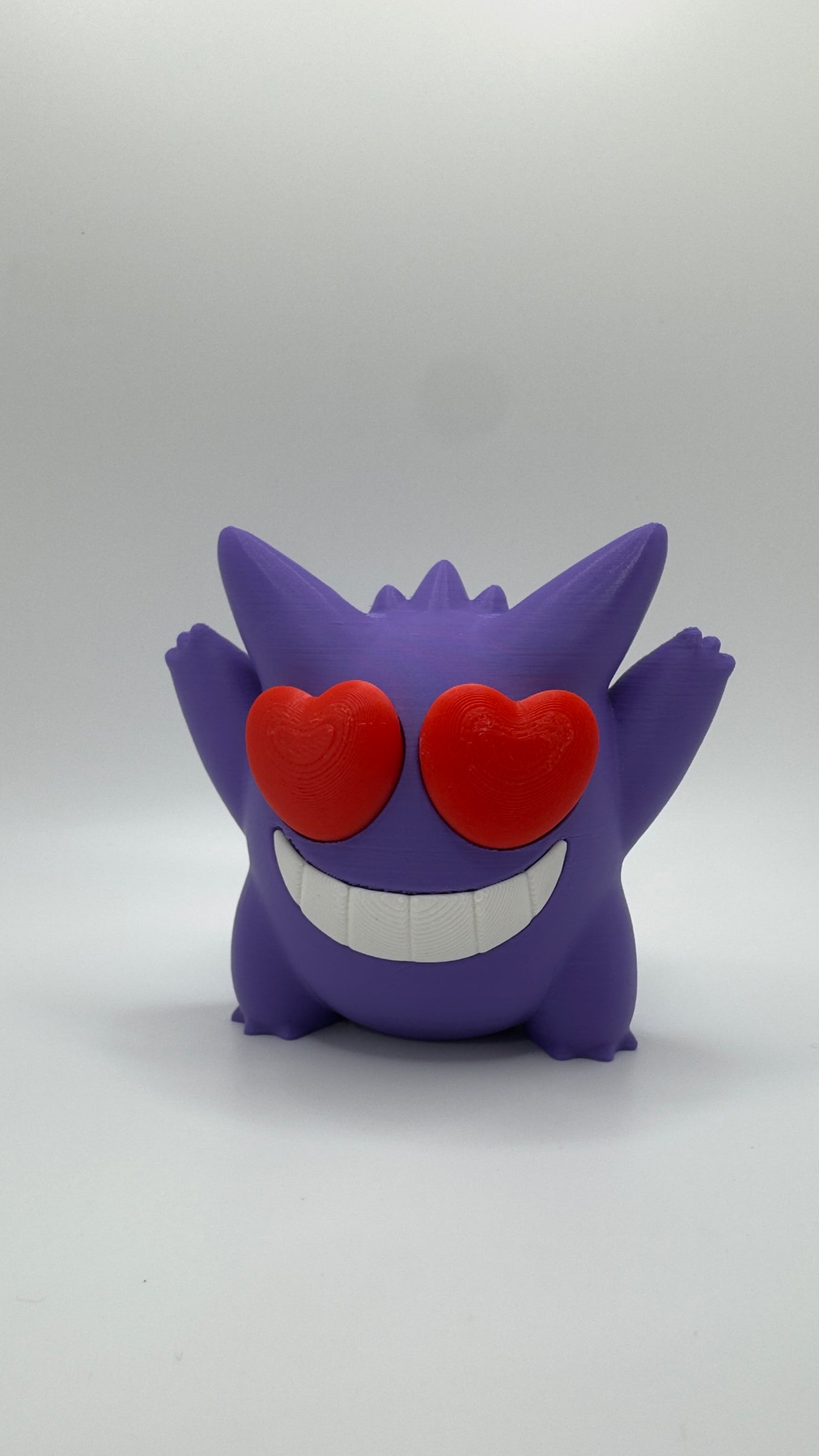 Gengar Love Struck Valentine Pokemon Figure, 3D Printed Chibi Ghost Gift
