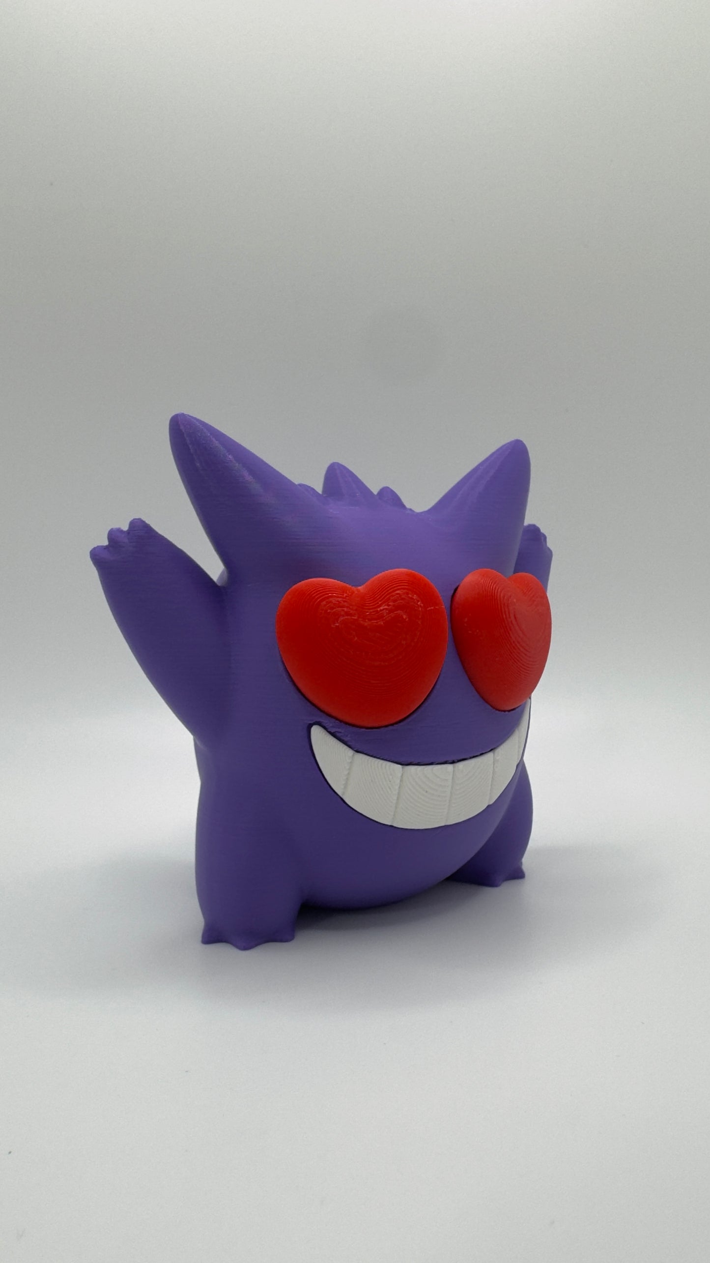 Gengar Love Struck Valentine Pokemon Figure, 3D Printed Chibi Ghost Gift