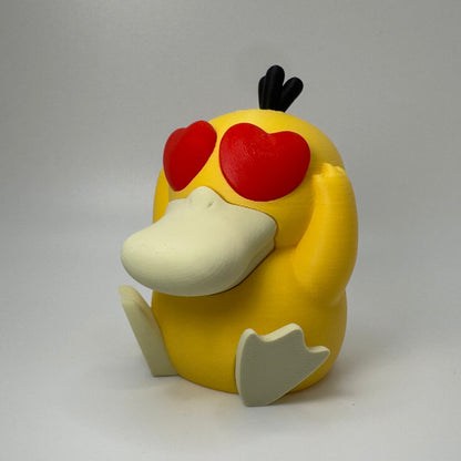 Psyduck Chibi Pokemon Figure, 3D Printed Full Color Water Type Collectible
