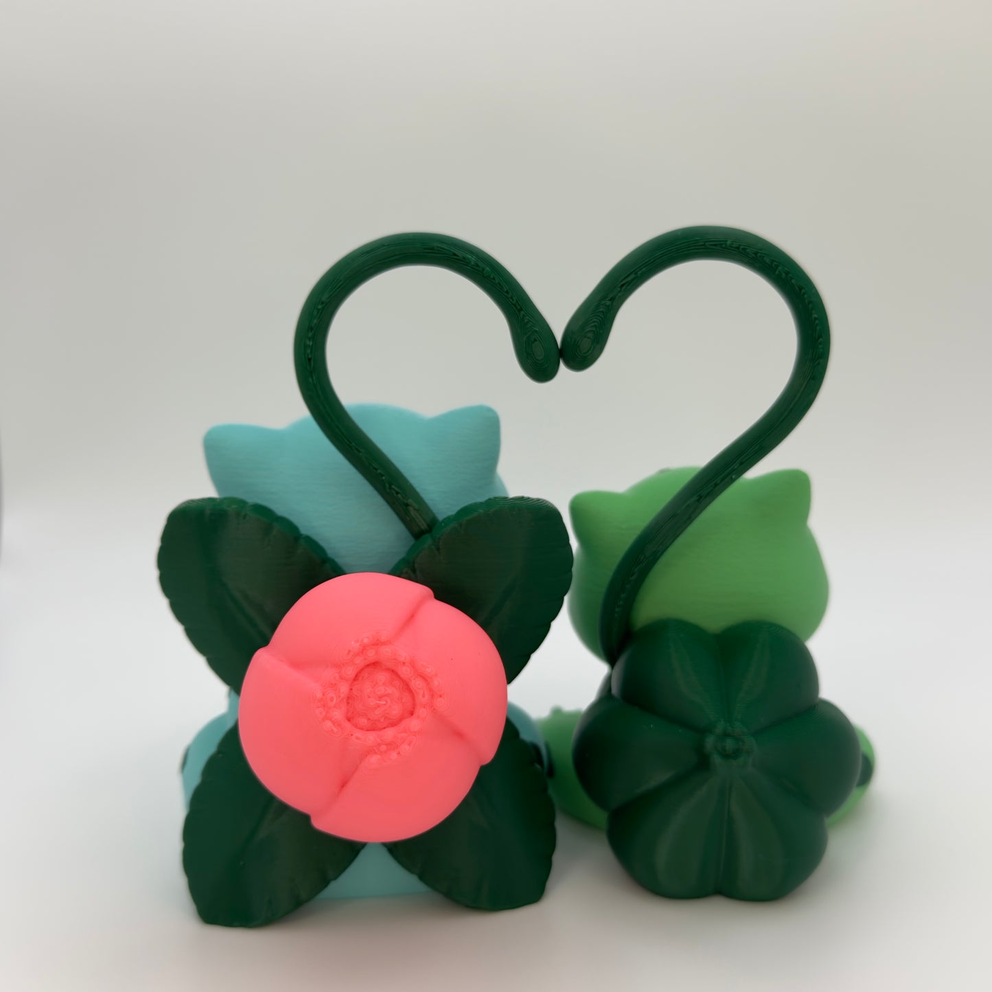 Bulbasaur & Ivysaur Cake Topper, 3D Printed Pokemon Wedding Valentine Decor