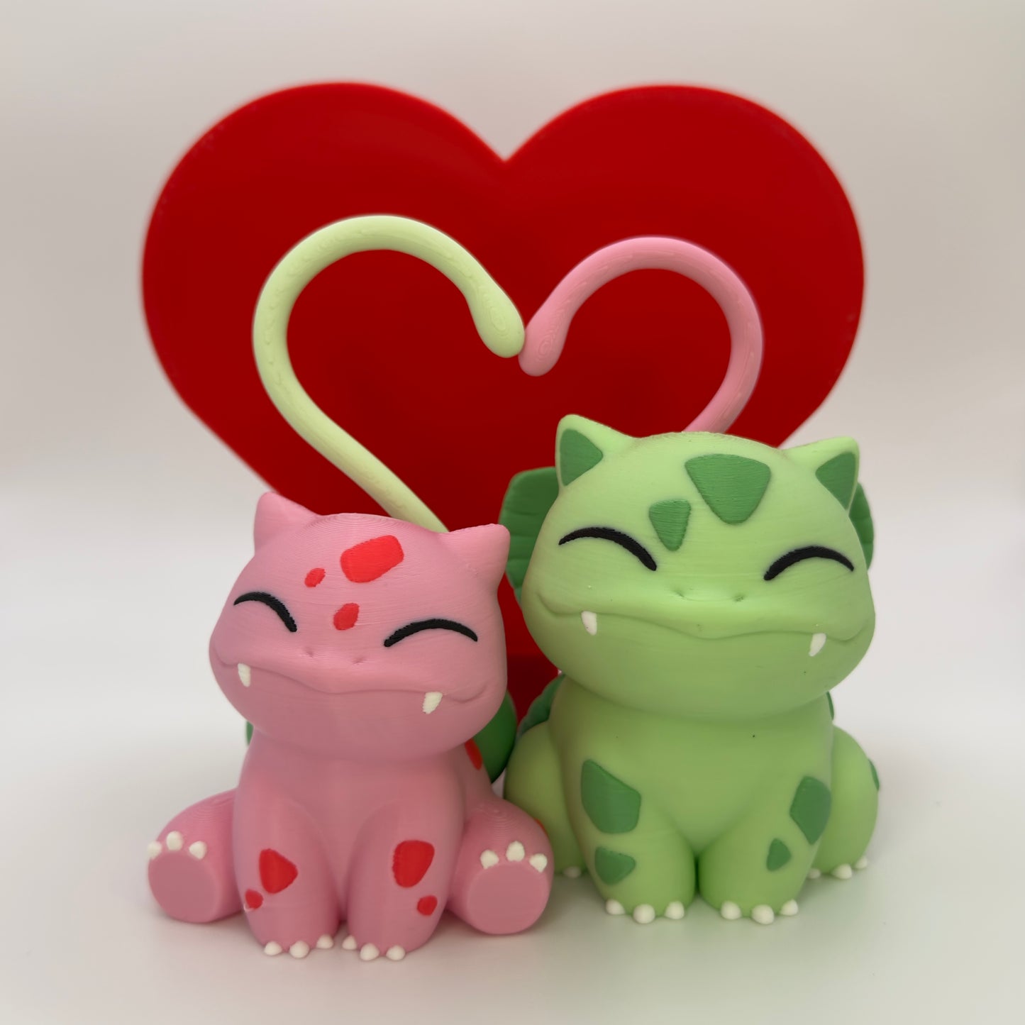 Bulbasaur & Ivysaur Cake Topper, 3D Printed Pokemon Wedding Valentine Decor