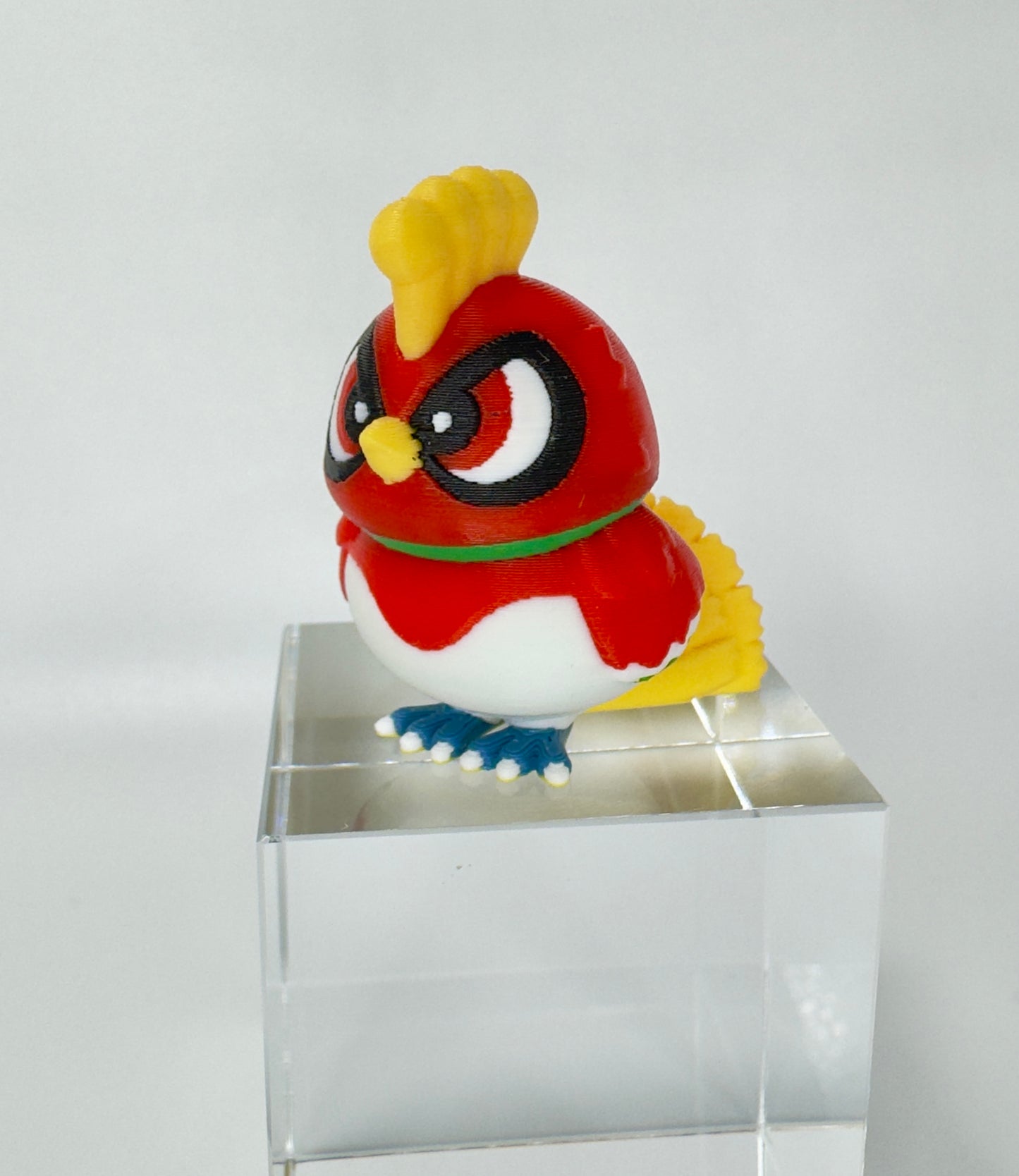 Ho-Oh 3D Printed Pokemon Figure, Chibi Legendary Rainbow Bird Collectible