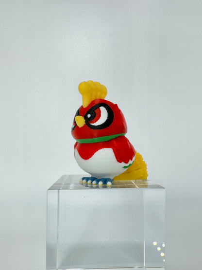 Ho-Oh 3D Printed Pokemon Figure, Chibi Legendary Rainbow Bird Collectible