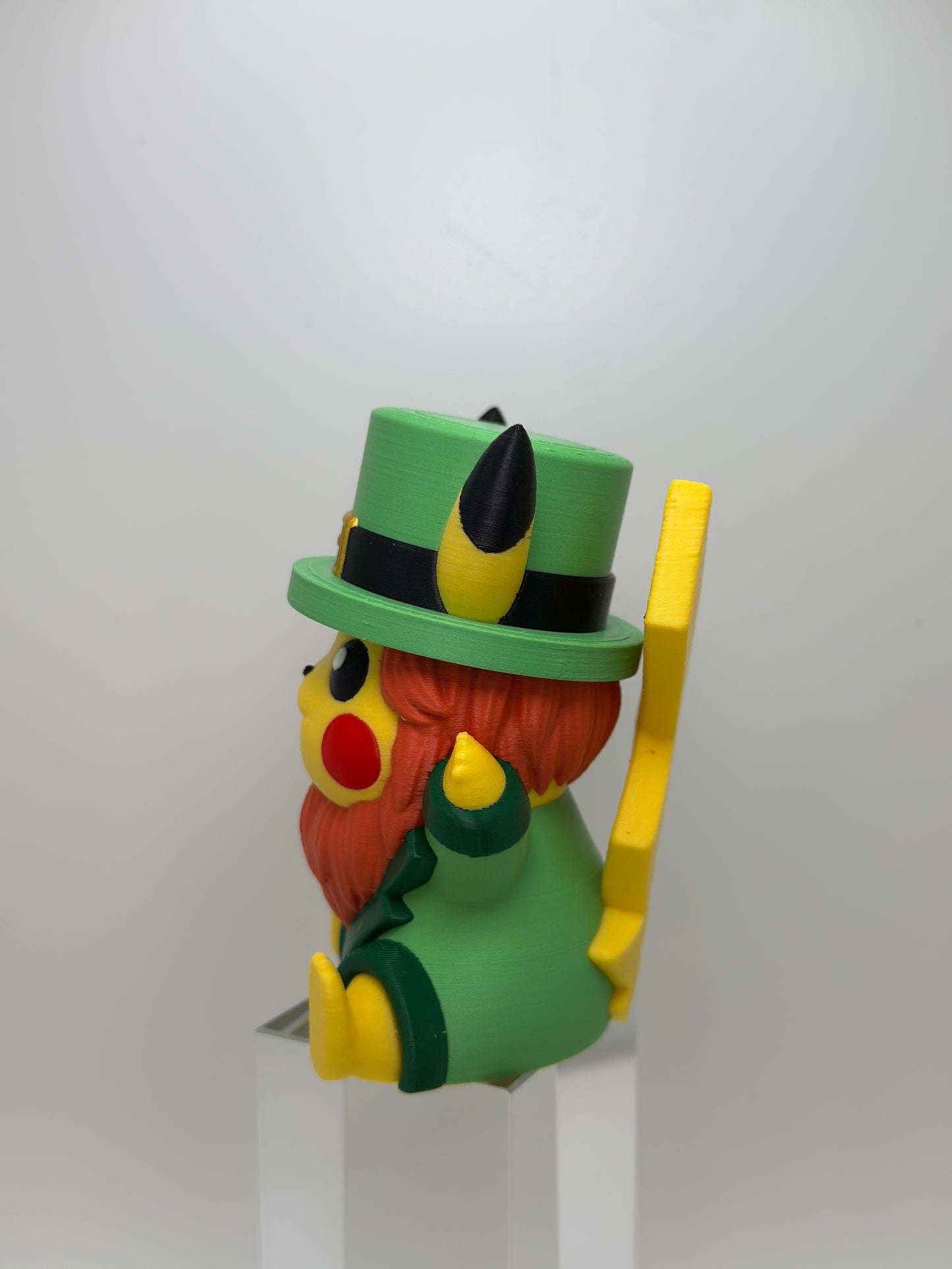 Leprechaun Pikachu St. Patrick's Day Pokemon Figure, 3D Printed Holiday Collectible