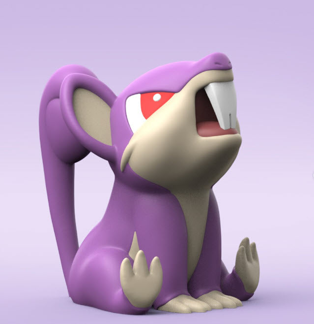 Rattata 3D printed figure - original product photo
