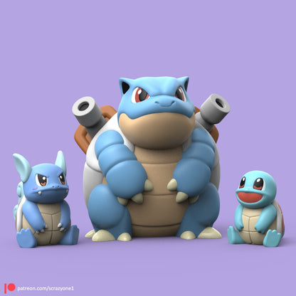 Chibi Squirtle Evolution Set - Original product photo