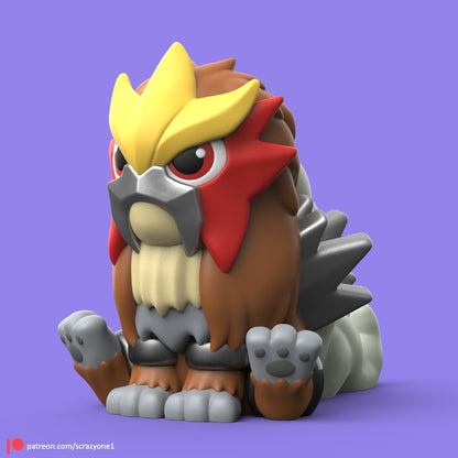 Chibi Entei 3D printed figure - original