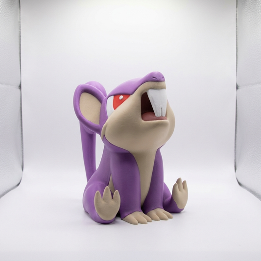 Rattata 3D printed chibi figure - studio hero shot