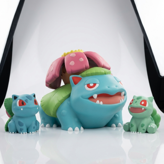 Chibi Bulbasaur Evolution Set - Studio hero shot