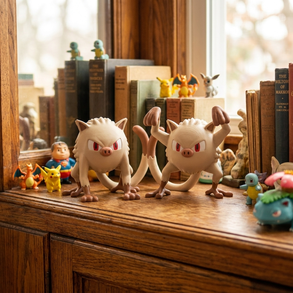 Mankey on collector shelf