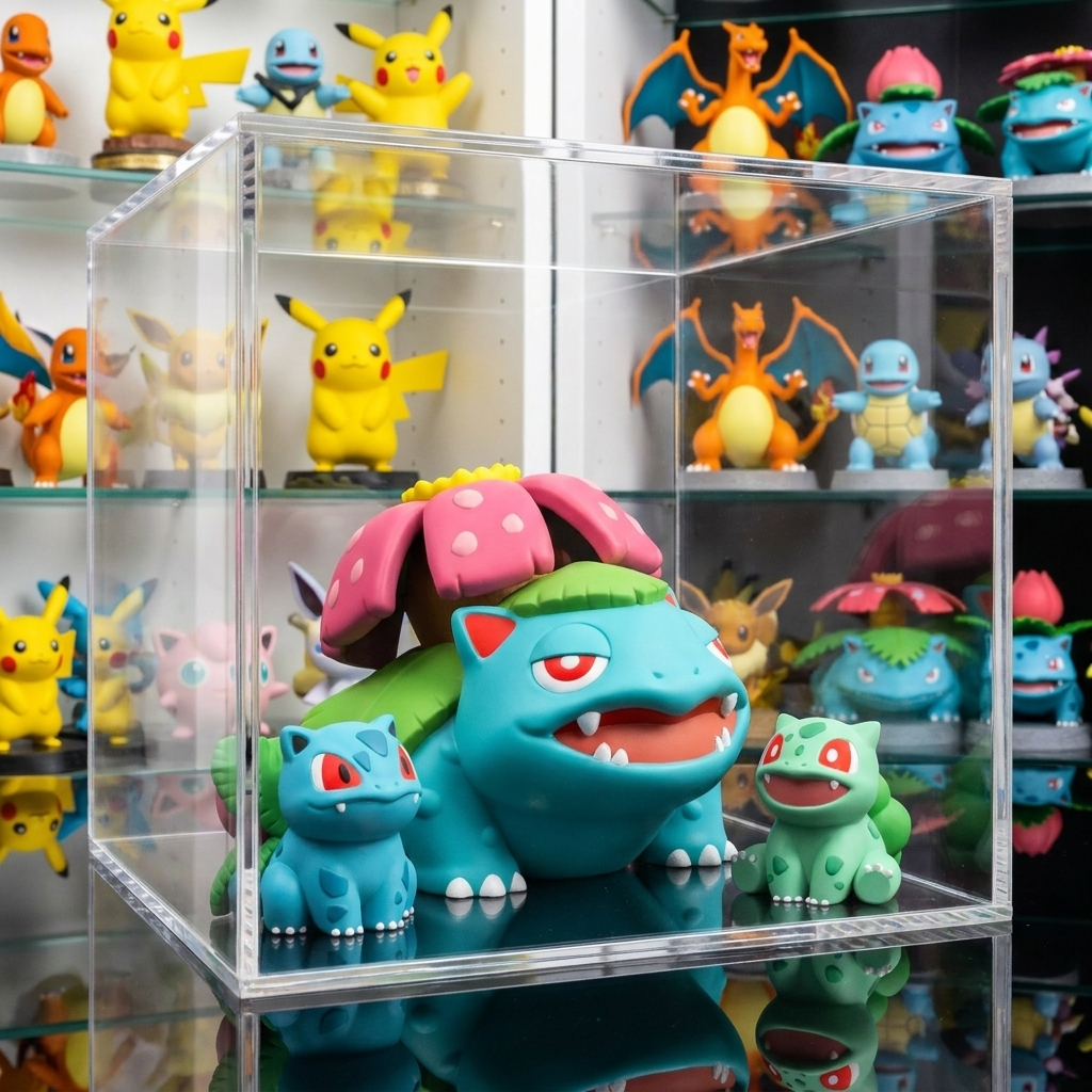Chibi Bulbasaur Evolution Set - Display case