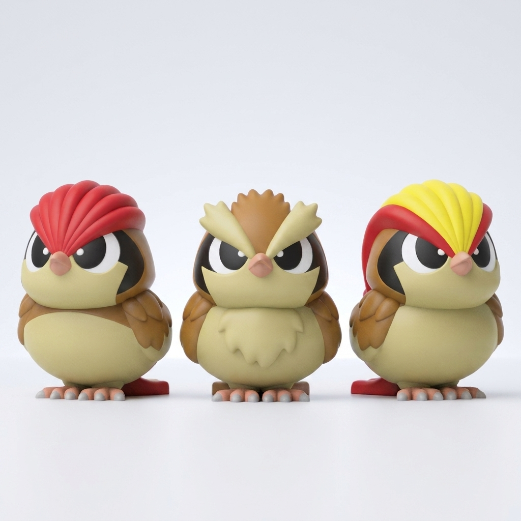 Pidgey Evolution Set studio hero shot