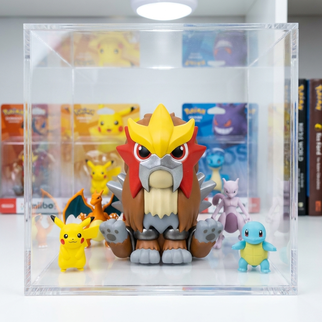 Chibi Entei 3D printed figure - display case