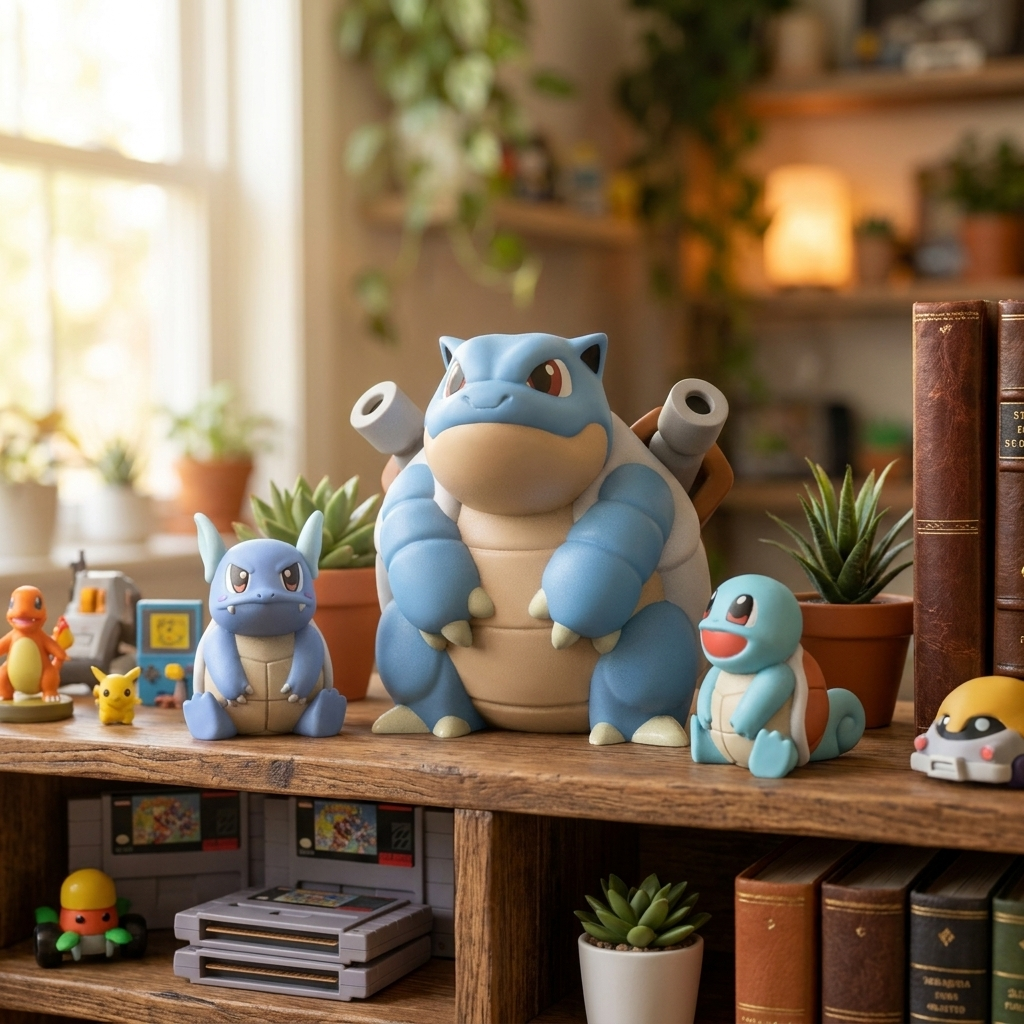 Chibi Squirtle Evolution Set - Shelf lifestyle
