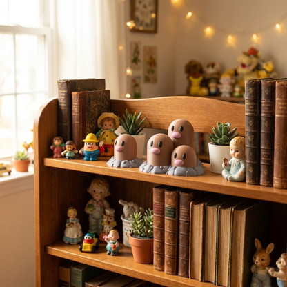 Diglett & Dugtrio on collector shelf