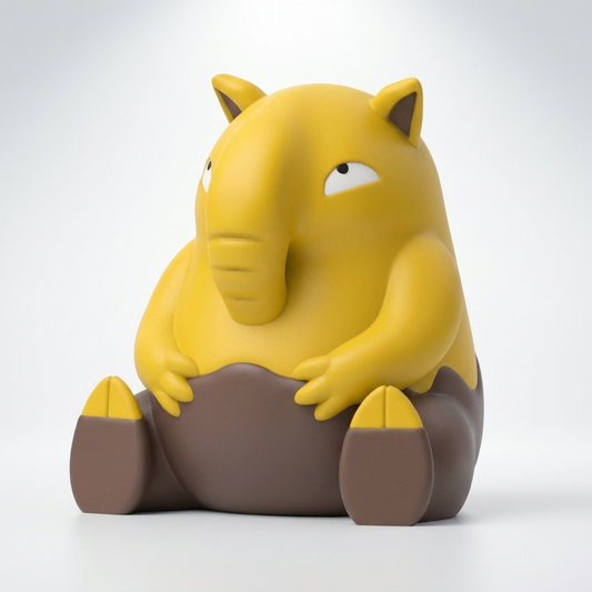 Drowzee 3D printed chibi figure - studio hero shot